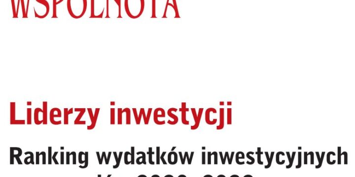 Województwo Zachodniopomorskie i Szczecin wyróżnione w rankingu pisma „Wspólnota”