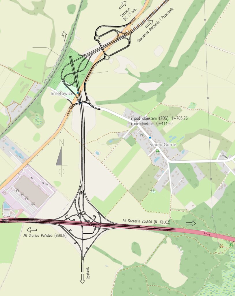 Plan orientacyjny II etap obwodnicy Przecławia i Warzymic w ciągu DK13