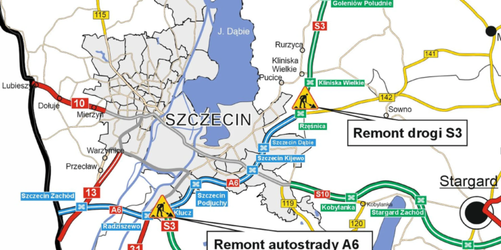 Remont A6 i S3 pod Szczecinem: Nowa nawierzchnia i zmiana organizacji ruchu do końca października